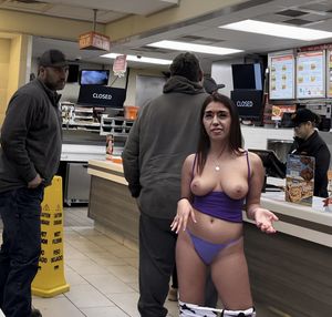 I was dared to pull my tits out and walk around whataburger
