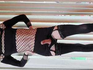 Sissy in black dress