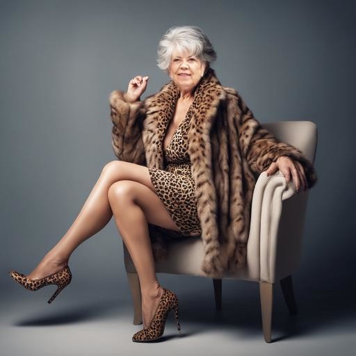 A glamourous Sandy Ward dressed to go out for the night.