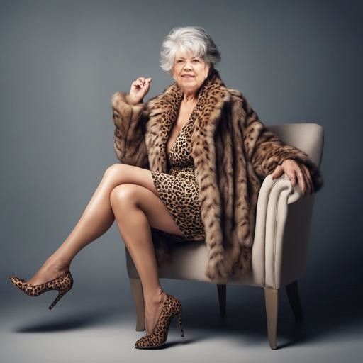 A glamourous Sandy Ward dressed to go out for the night.