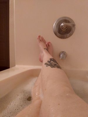 Bath time sexy legs