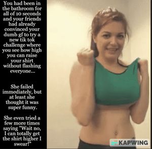 what would you do when you returned from the bathroom to your gf flashing her tits and laughing hysterically?