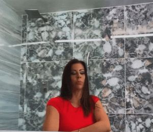 Alexis getting comfortable