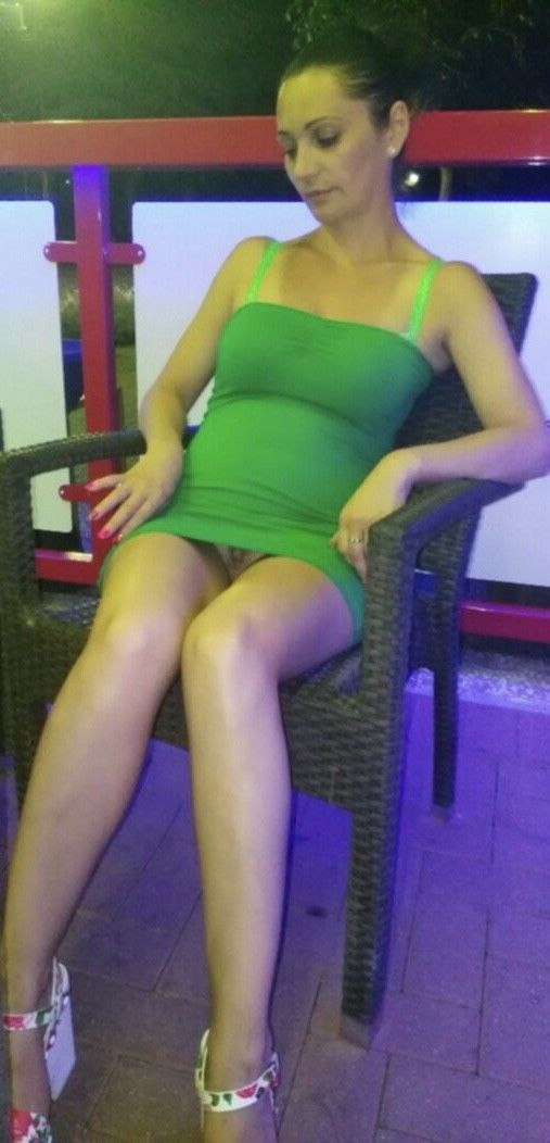 Little peek up the skirt at that pretty little pussy hair