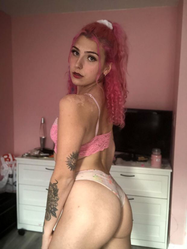 pink haired temptress