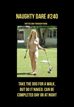 Naked dog walk