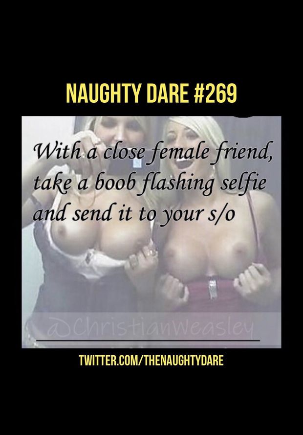 Boobs selfie with friend