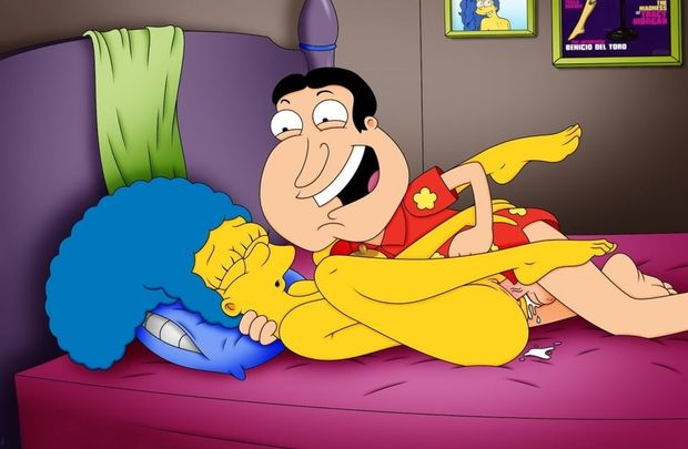 Cheating wife Marge Simpson - cartoon porn