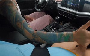 Driving double stick shift