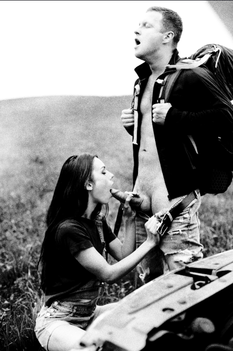 lucky hiker blowjob