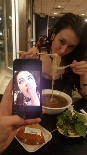 Pornception at dinner 9