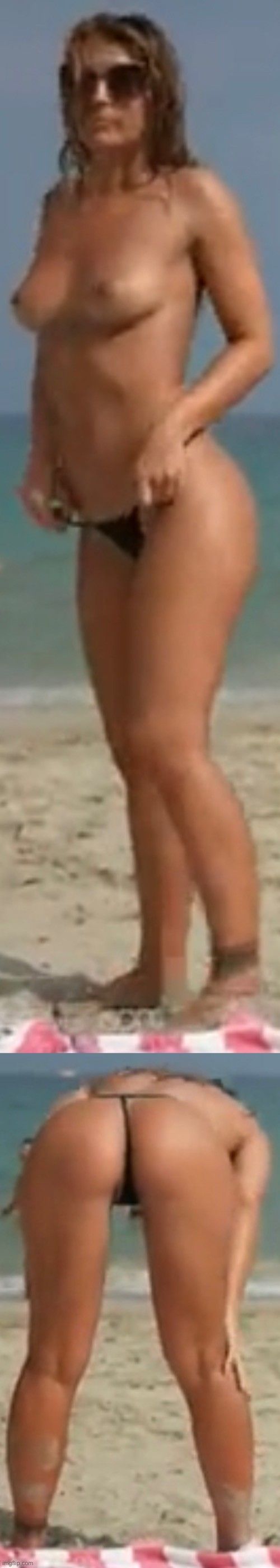 Thong at the beach