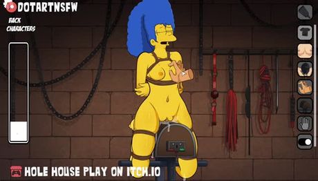 Marge Simpson Tied Up Bondage Spanking Moaning Orgasm Rule 34 Cartoon