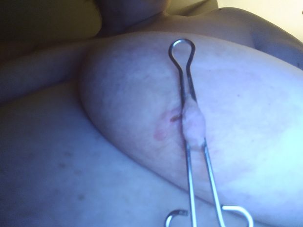 But titty with nipple clamps