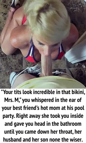 Getting head from your best friend's hot cheating mom at his pool party