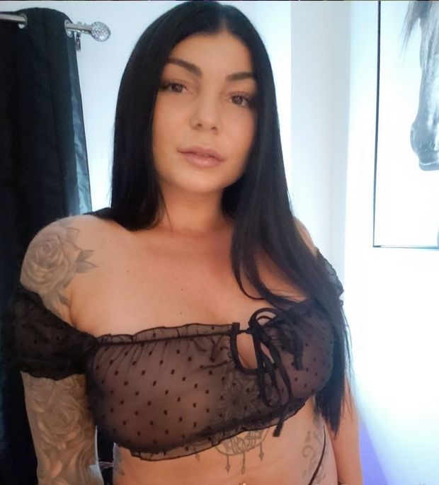 Exposure slut Stephanie showing off in see through top