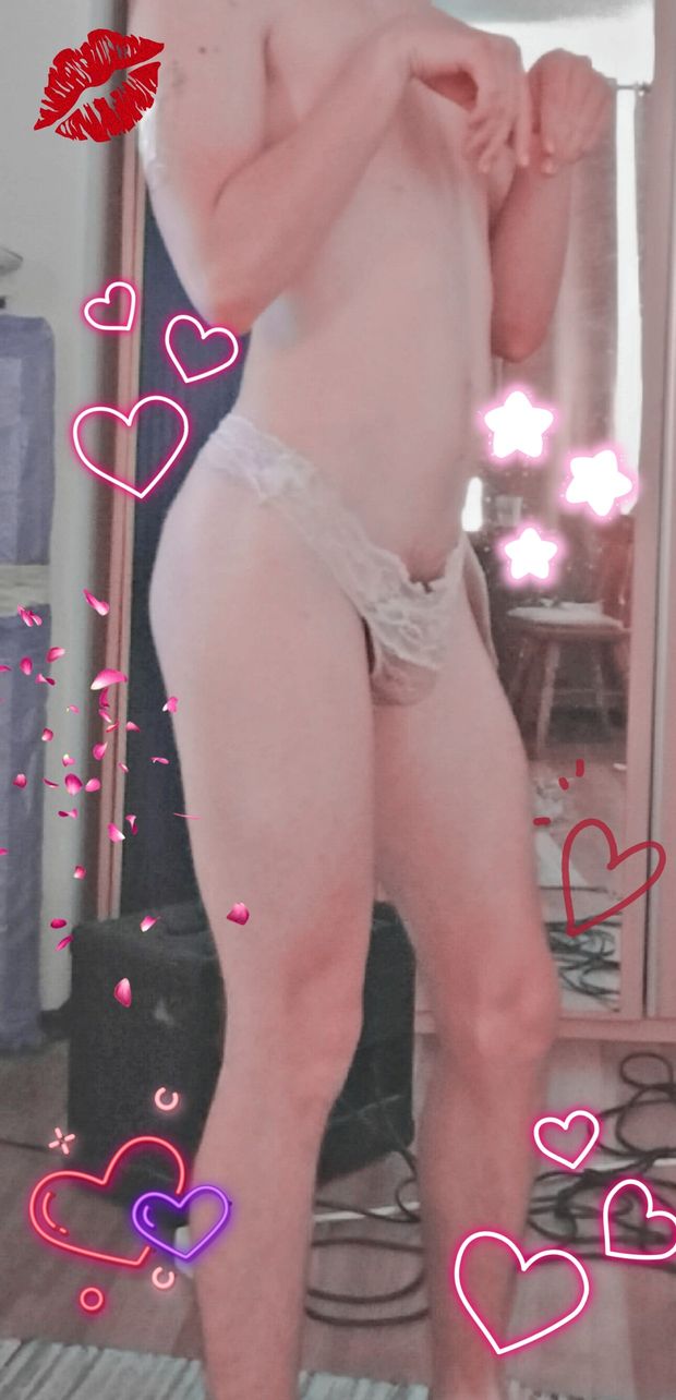 little femboy is hungry for cocks and dreams of being fucked by 2 adult sexy men at once