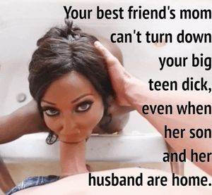 Nutting down the throat of your best friend's sexy black mom
