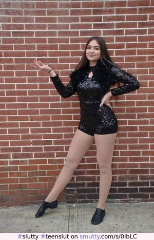 Slutty lil teen slut Jade posing outdoors