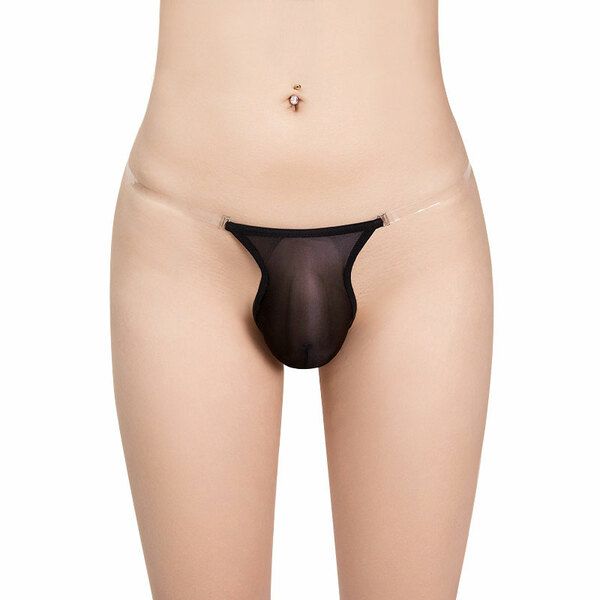 Sexy Transparent Belt Mesh Underwear Breathable G-string T-back Thong
