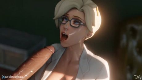 3D Porn Mercy Blowjob Cum on Facial (Vulpeculy) [Overwatch]