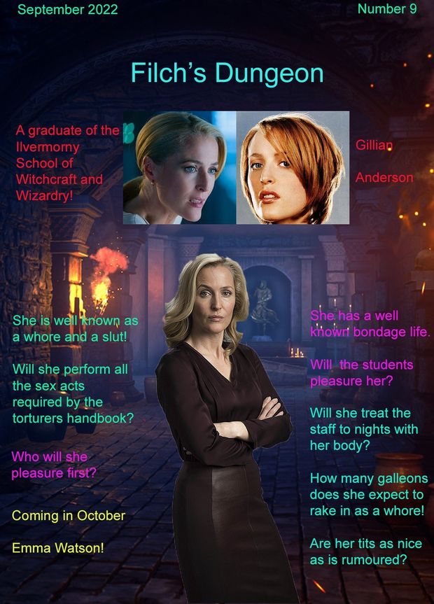 Gillian Anderson's front page for Filch's Dungeon