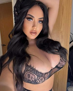 Pretty busty brunette...