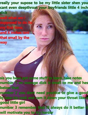 ashamed of little sis's effort