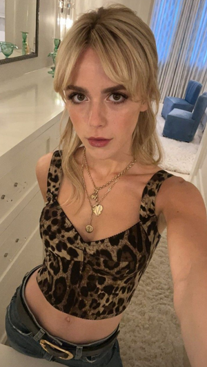 Kiernan Shipka - Looking Hot In Leopard Print Top