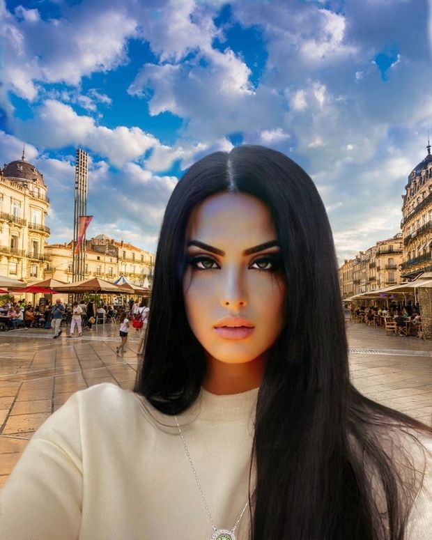 Grande Brune Rifiya de 1,80 m et exclusivement Lesbian