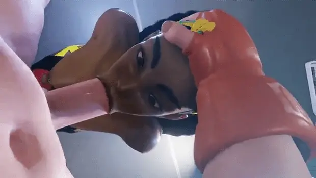 Ebony gives good head