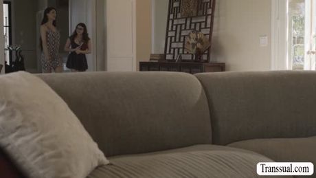 Nerdy teen Leana fucked by TS Zariah