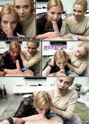 Margot Robbie & Scarlett Johansson blowjob