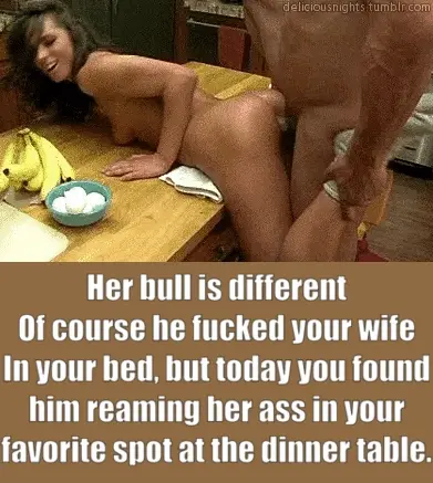 Her bull is a master of reminding you who your wife's pussy and ass belongs to.