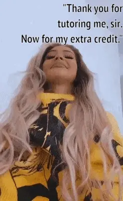 Your favorite student gets ready for your cock