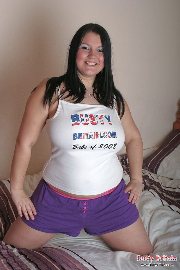 British Plumper Kim B Sucks On Candy While Showing Her BIG NATURAL BOOBS.