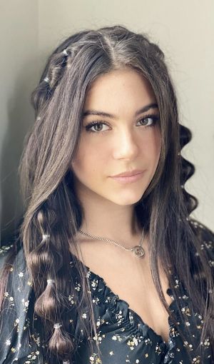 Beautiful brown eyes look to be facialized