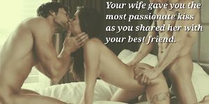 Hotwife gives husband the most passionate kiss.