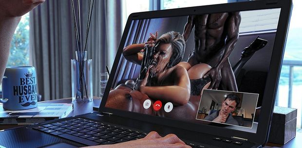 WIFE IS OUT ON A LADIES ONLY NIGHT, TIME FOR SOME PORN... LOOK AT THIS BITCH GO... HOLD ON... THAT'S MY WIFE... IT'S A LIVE STREAM TOO....