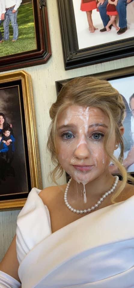 Haley Curtis with a huge load of cum on her face!