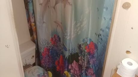 stepmom with tattoo boobs spied in the shower