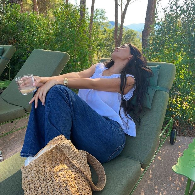 Relaxing in casual.
