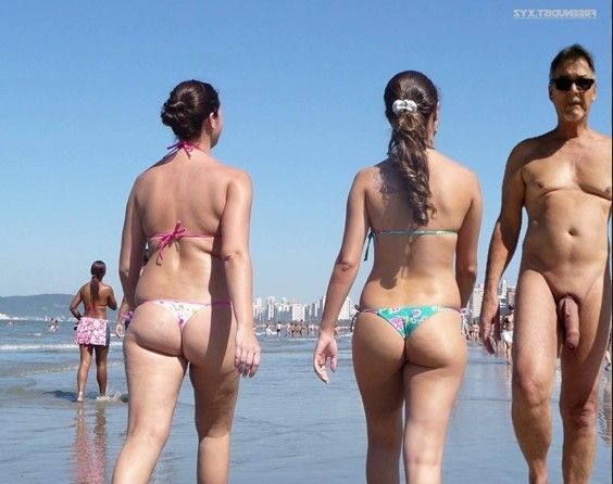 True nudist friends on the beach