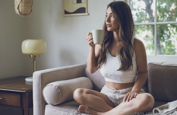 Enjoying a hot cup of Joe!