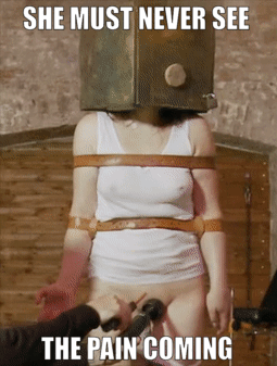 You will be surprised how well a boxed head works in making her feel vulnerable