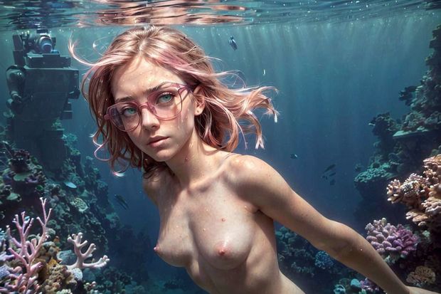 chick under water