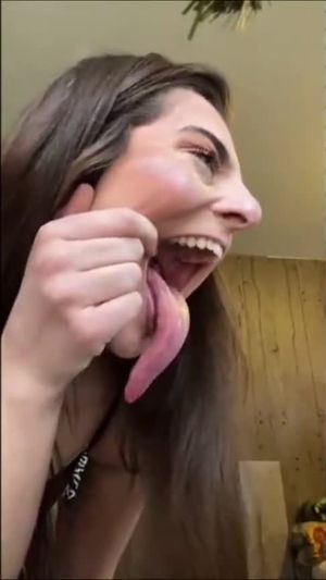 Fishhooking while I show my tongue