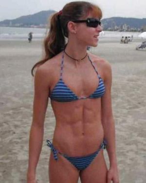 " Of course you can come on my stomach muscles - but you'll have to lick it off!!"