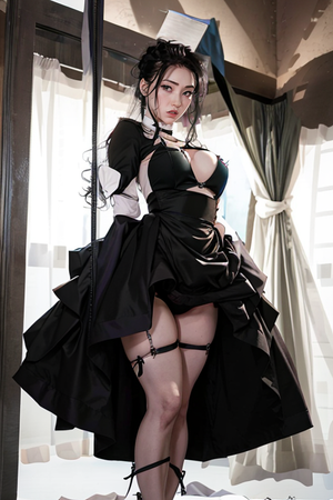 all tied up in gothic loli dress